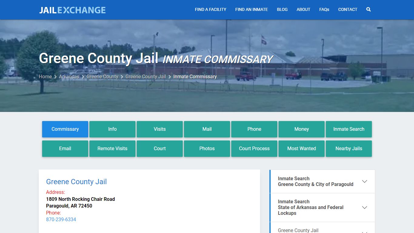 Inmate Commissary, Care Packs - Greene County Jail, AR